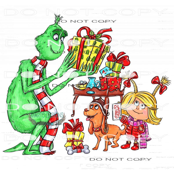 Grinch Christmas #7570 Sublimation transfers - Heat Transfer