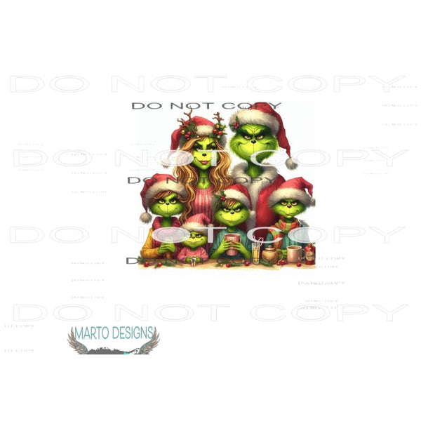 Grinch Family 1 Sublimation transfers - Heat Transfer