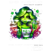 grinch girl st patricks day 2 Sublimation transfers - Heat