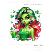 grinch girl st patricks day 3 Sublimation transfers - Heat