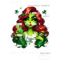 grinch girl st patricks day 4 Sublimation transfers - Heat