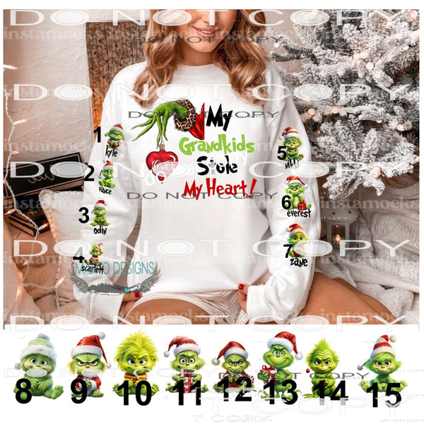 Grinch grandkids Personalized includes 4 there are more in