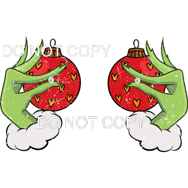 Grinch Hands #242 Sublimation transfers - Heat Transfer