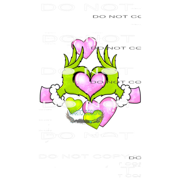 Grinch Love Sleeve #8696 Sublimation transfers - Heat