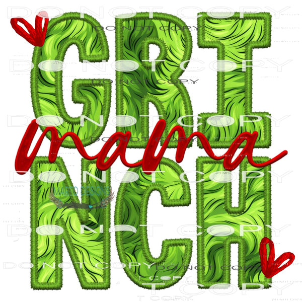 Grinch Mama #8069 Sublimation transfers - Heat Transfer