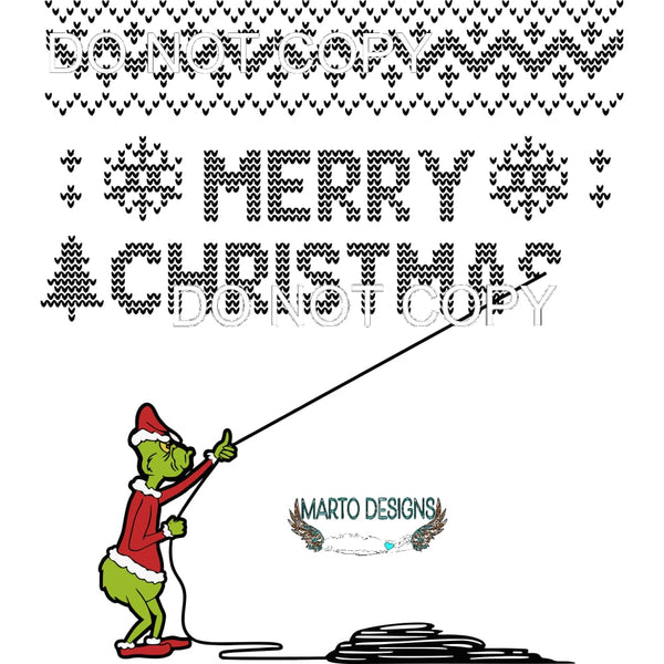 Grinch Merry Christmas #244 Sublimation transfers - Heat