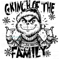 Grinch Of The Family #8823 Sublimation transfers - Heat