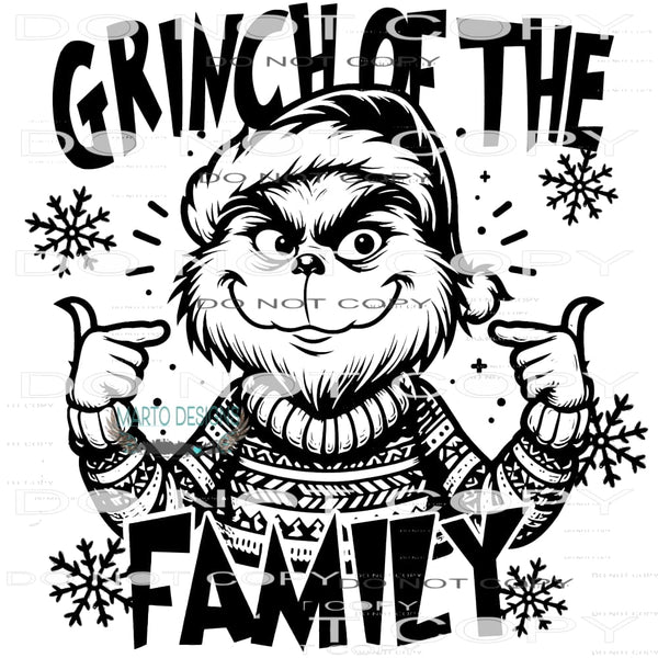 Grinch Of The Family #8823 Sublimation transfers - Heat