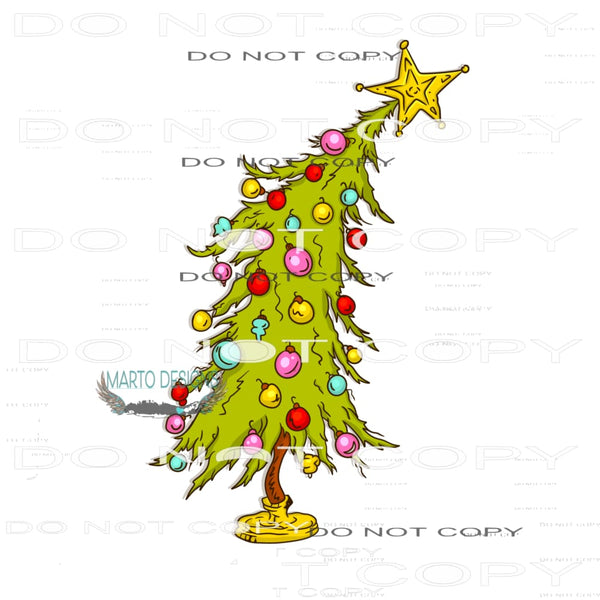 Grinch Tree #7106 Sublimation transfers - Heat Transfer