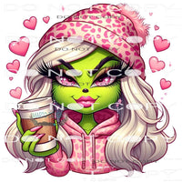 Grinch Valentine 5 Sublimation transfers - Heat Transfer