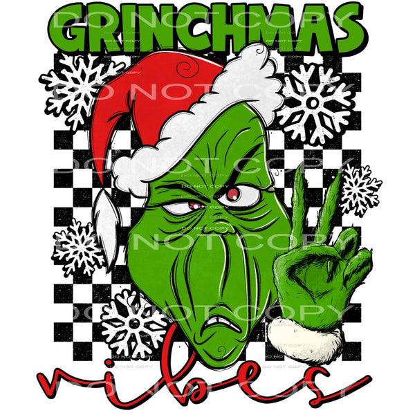 Grinchmas Vibes #5970 Sublimation transfers - Heat Transfer