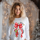 merry grincmas bow # 5598 | Ready-to-Press Sublimation Heat Transfer