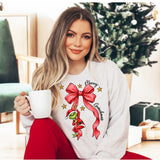 merry grincmas bow # 5598 | Ready-to-Press Sublimation Heat Transfer