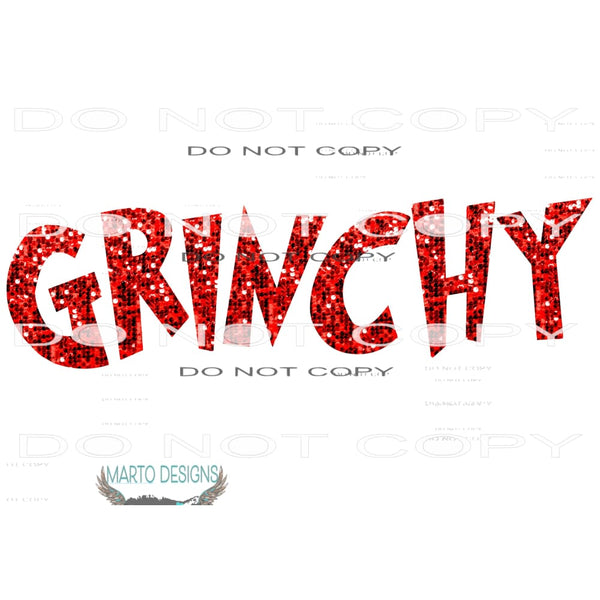 Grinchy # 1094 Sublimation transfers - Heat Transfer Graphic