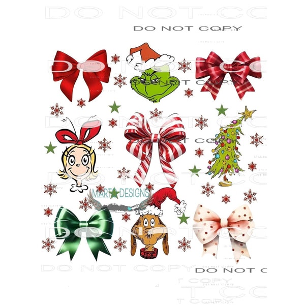Grinchy Christmas #11155 Sublimation transfers - Heat