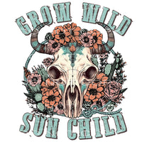 Grow wild sun child # 301 Sublimation transfers - Heat
