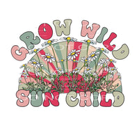 Grow Wild Sun Child #4809 Sublimation transfers - Heat