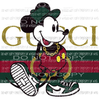 Gucci Mickey Mouse #2 brown green red Sublimation transfers Heat Transfer