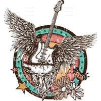 Guitar #5927 Sublimation transfers - Heat Transfer Graphic