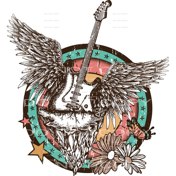 Guitar #5927 Sublimation transfers - Heat Transfer Graphic