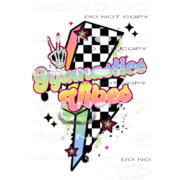 Gymnastic Vibes #6680 Sublimation transfers - Heat Transfer