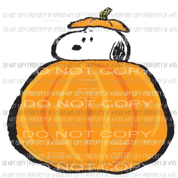 Halloween Charlie Brown Snoopy Pumpkin Sublimation transfers Heat Transfer