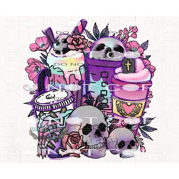 Halloween Drinks #6489 Sublimation transfers - Heat Transfer