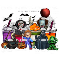Halloween Drinks #7218 Sublimation transfers - Heat Transfer