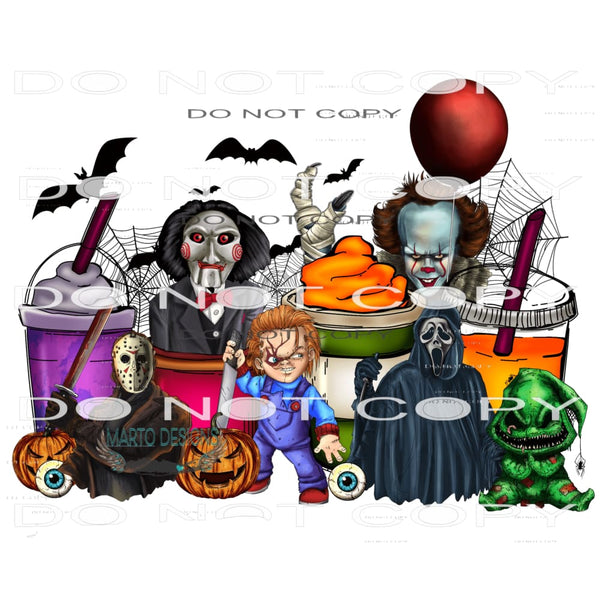 Halloween Drinks #7218 Sublimation transfers - Heat Transfer