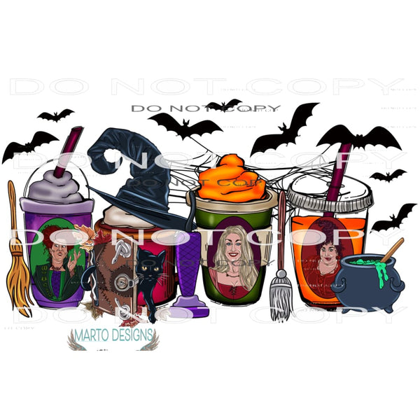 Halloween Drinks #7219 Sublimation transfers - Heat Transfer
