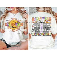 Halloween Tour front and back transfers # 1113 Sublimation