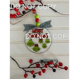 Hand Painted Laser Grinch Family Ornament Please READ