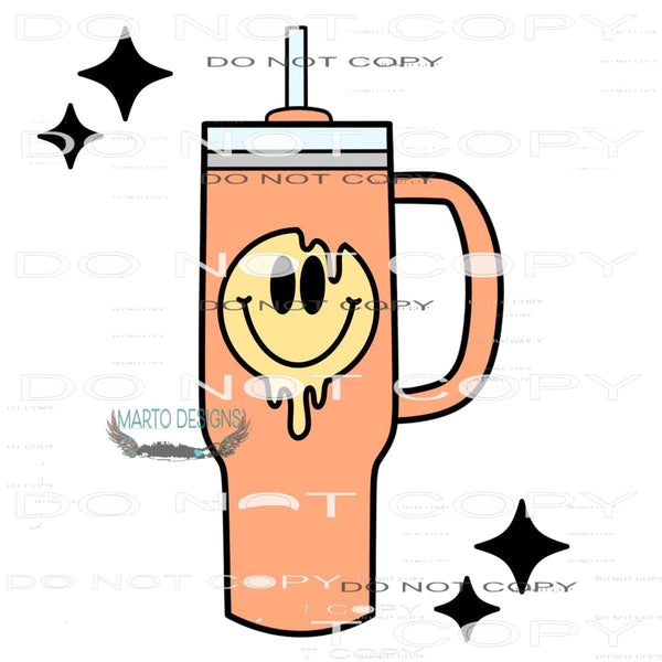 Happy Cup #7761 Sublimation transfer - Heat Transfer Graphic