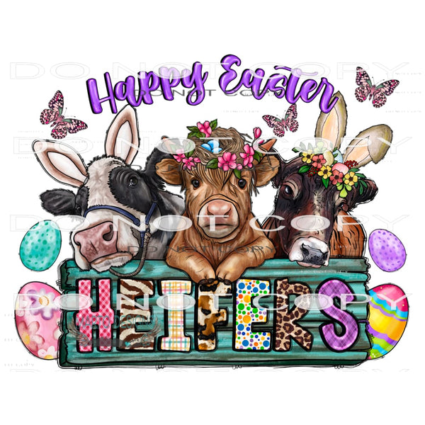 Happy Easter Heifers #10055 Sublimation transfers - Heat