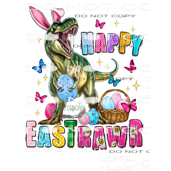 Happy EastRawr #8931 Sublimation transfers - Heat Transfer