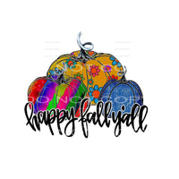 Happy Fall Yall pumpkins # 88953 Sublimation transfers -