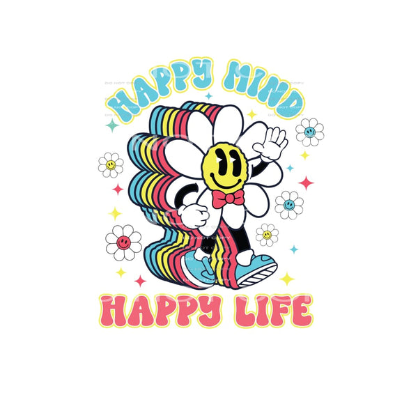 Happy Mind Happy Life #4889 Sublimation transfers - Heat