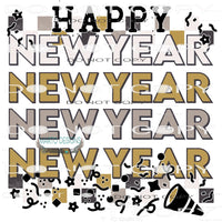 Happy New Year 2024 #8294 Sublimation transfers - Heat