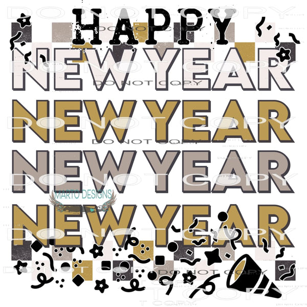 Happy New Year 2024 #8294 Sublimation transfers - Heat