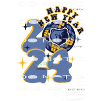 happy new year grizzlies Sublimation transfers - Heat