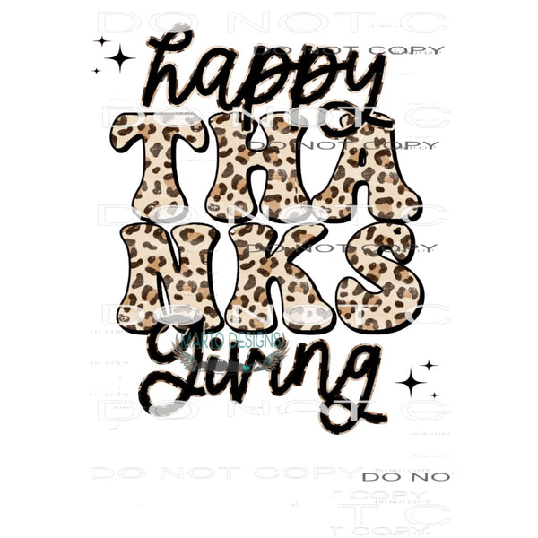 Happy Thanks Giving #6289 Sublimation transfers - Heat
