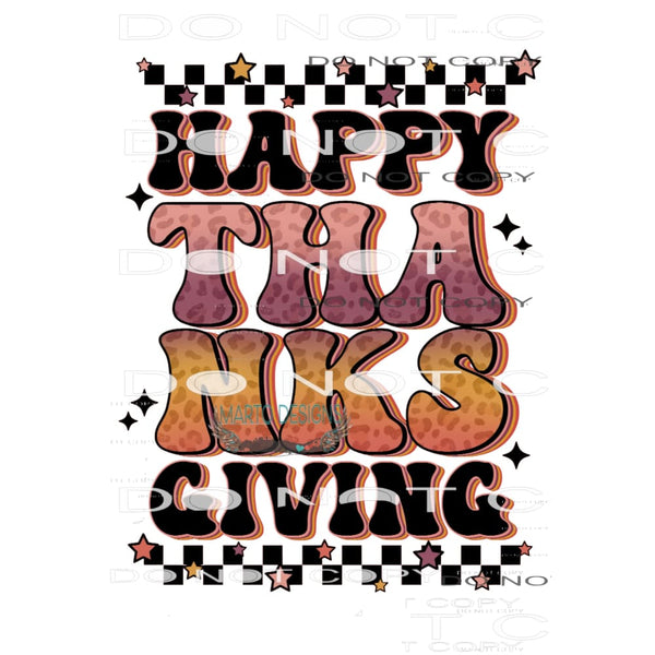 Happy Thanksgiving #6298 Sublimation transfers - Heat