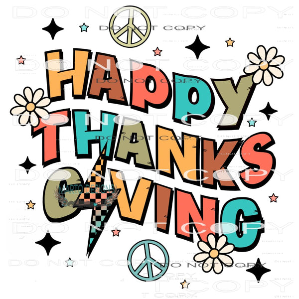 Happy Thanksgiving #7266 Sublimation transfers - Heat