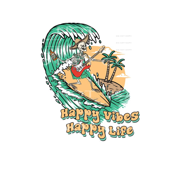 Happy Vibes Happy Life #4741 Sublimation transfers - Heat