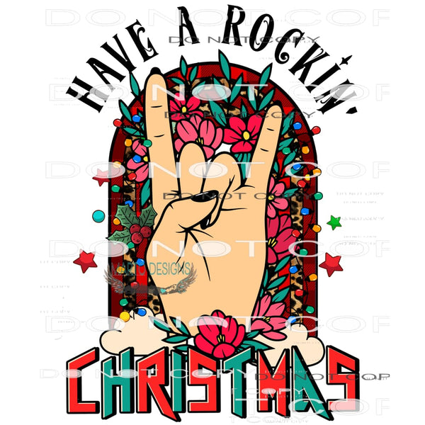 Have A Rockin’ Christmas #8283 Sublimation transfers - Heat