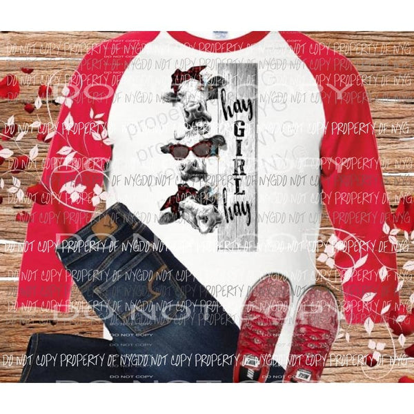 Hay Girl Hay in Plaid sublimation transfer Heat Transfer