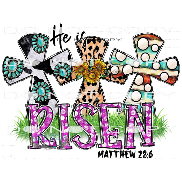 He Is Risen #10021 Sublimation transfers - Heat Transfer