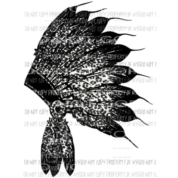 Head Dress black leopard Sublimation transfers Heat Transfer