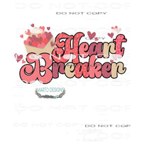 Heart Breaker #11345 Sublimation transfer - Heat Transfer