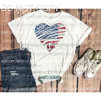 Heart Flag Sublimation transfers Heat Transfer